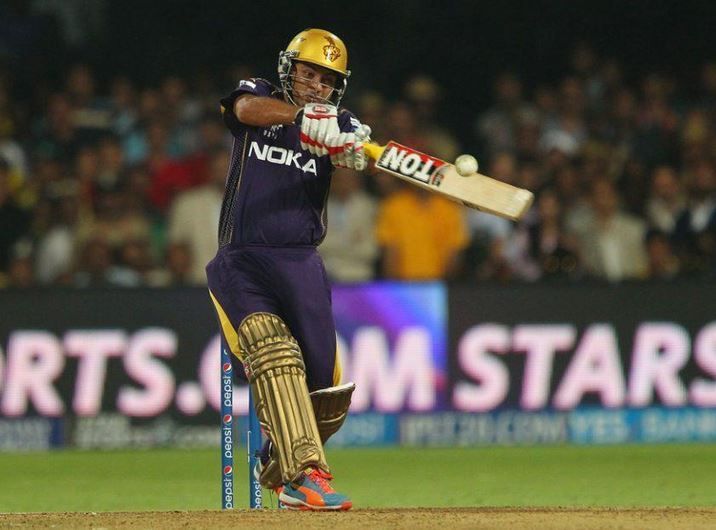 Piyush Chawla hitting probably the most important boundary of the match