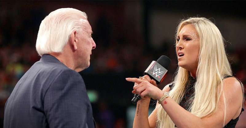 Charlotte was on live event duty while her father got a sound beating at the hands of Batista.