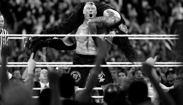 Lesnar Attempts an F5.