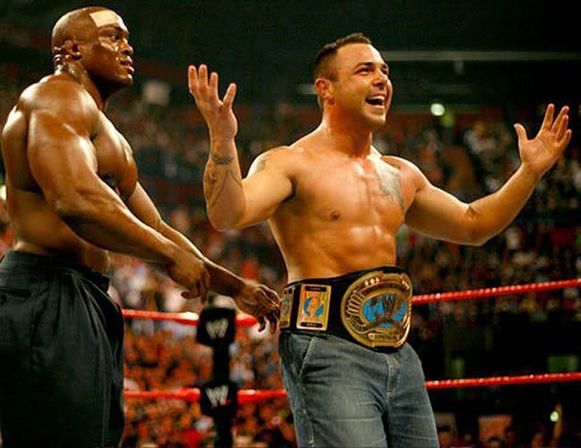 Santino Marella winning the shield