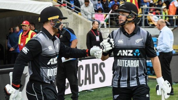 Tim Seifert(left) scored a brilliant 84 runs of 43 balls to help New Zealand post a big score
