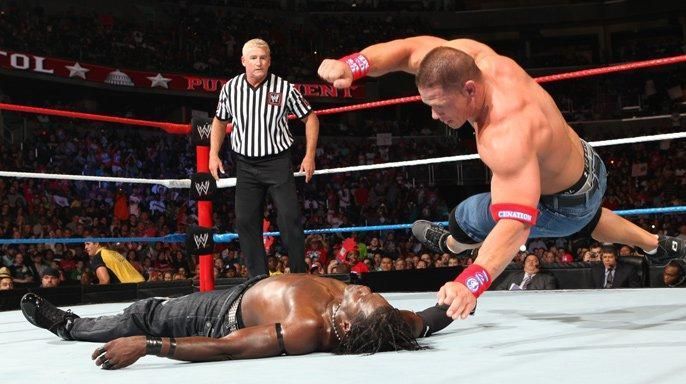 John Cena and R-Truth faced each other for the WWE Title