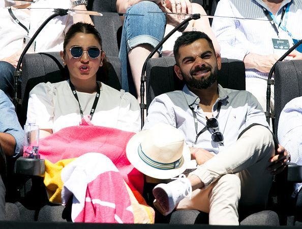 Anushka Sharma and Virat Kohli during a visit to the 2019 Australian Open