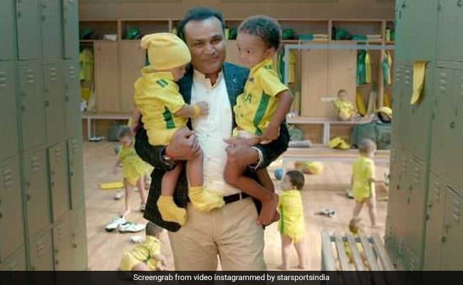 Virender Sehwag in an advertisement ahead of the India-Australia series