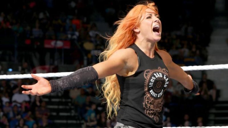 Becky Lynch on Smackdown Live.