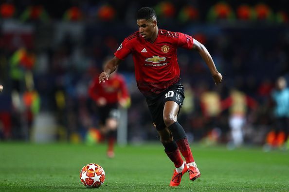 Manchester United no.10 Marcus Rashford