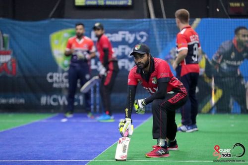 Sharan Swaminathan of Singapore during the 2017 Indoor World Cup (Image Courtesy: Powershots Photography)