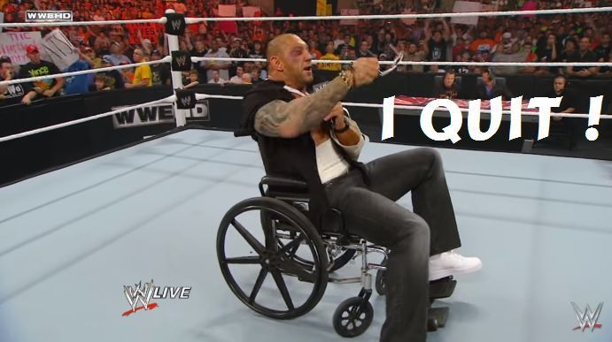 Batista&#039;s embarrassing exit from the WWE