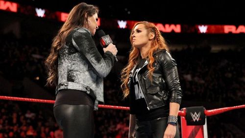 Stephanie threatened to take Lynch out of the match