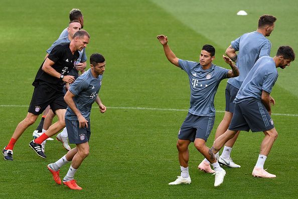 Bayern Muenchen Training And Press Conference - UEFA Champions League