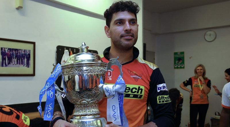 Yuvraj, who won his only IPL with Sunrisers Hyderabad in 2016, became the first ever player to score half-centuries for five different franchises