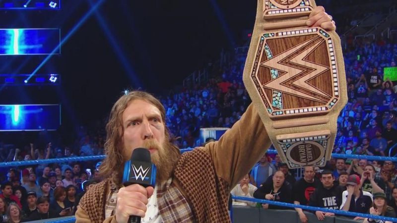 Daniel Bryan holding the Eco-friendly WWE Championship