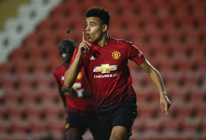 Mason Greenwood in action for Man United U-18 Side