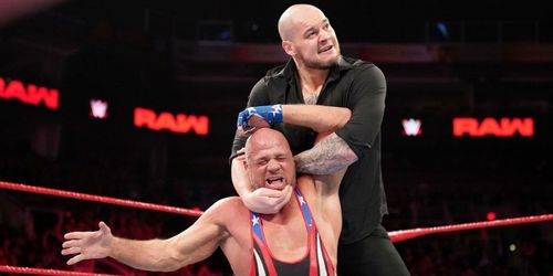 Kurt Angle and Baron Corbin