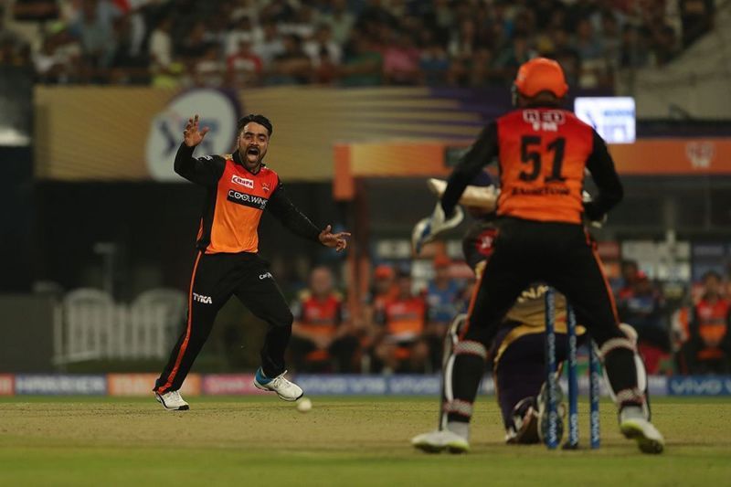 Rashid Khan is a mainstay in this SRH bowling attack. (Image Courtesy: IPLT20)