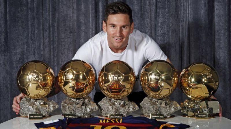 Argentina&#039;s Lionel Messi became the first player to win 5 Ballon d&#039;Ors
