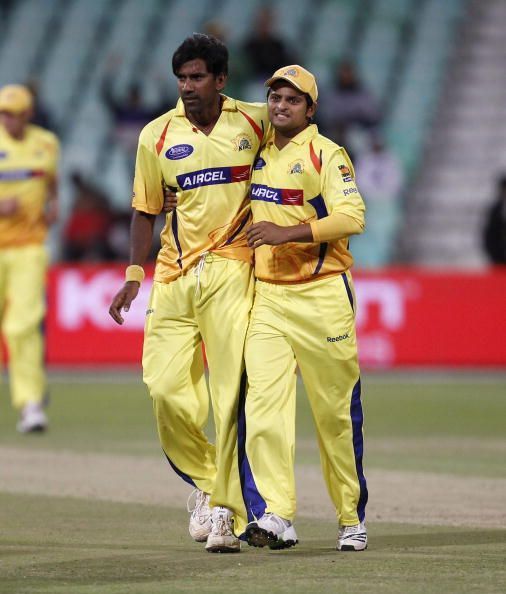 Lakshmipati Balaji (left) is the present bowling coach of CSK