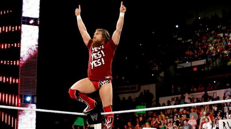 Daniel Bryan doing his famous 'YES' celebration