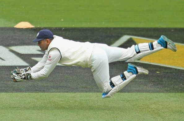 Dhoni&#039;s artwork behind the stumps is exemplary