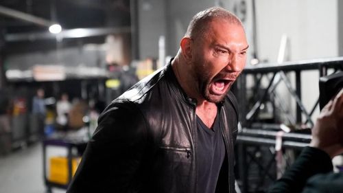 Batista on Raw as he attacked Ric Flair