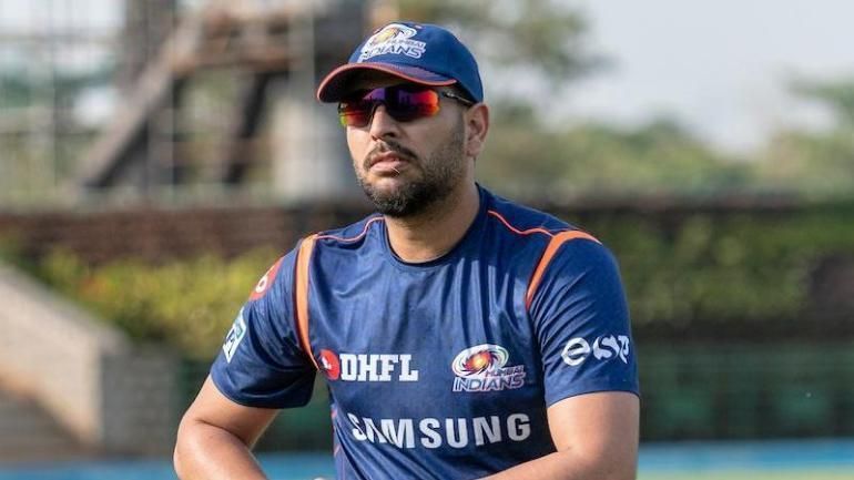 Yuvraj Singh in Mumbai Indians&#039; practice session