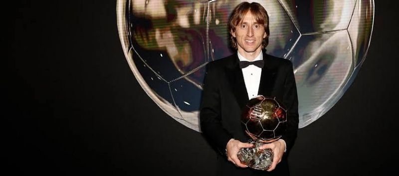 Luka Modric with Ballon d'Or.