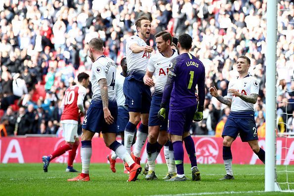 Tottenham Hotspur are just three points ahead of Manchester United