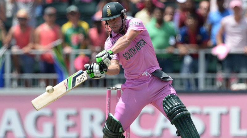 AB De Villiers during his whirlwind knock of 149 in 44 balls against West Indies