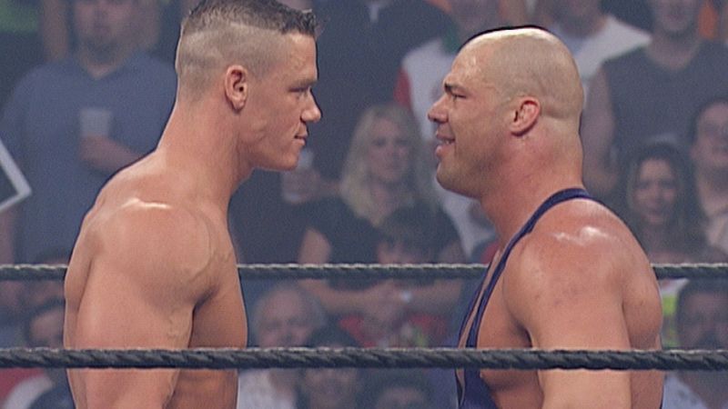 Cena kick-started his WWE career against Kurt Angle!