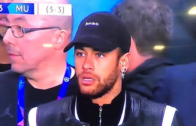 Neymar was in shock after Man United eliminated PSG from the Champions League
