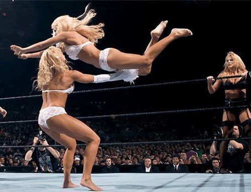 Women's wrestling has come a long way since these matches.