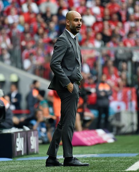 Pep during his time in Germany -FC Bayern Muenchen v Hannover 96 - Bundesliga
