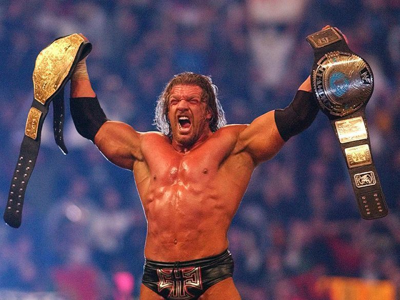 Triple H captures the Undisputed Championship at Wrestlemania X-8