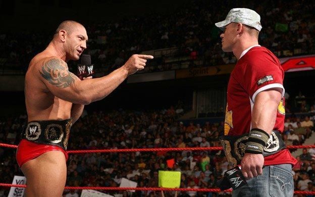 Batista and John Cena