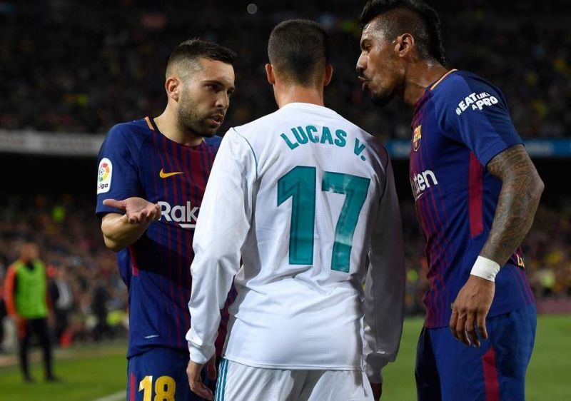 Jordi Alba spoke about Real Madrid following the win against Lyon at the Camp Nou.