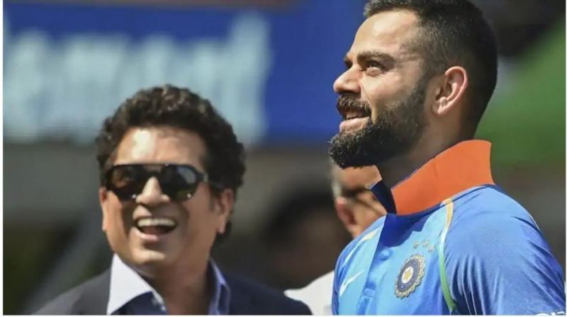 Sachin Tendulkar (L) and Virat Kohli