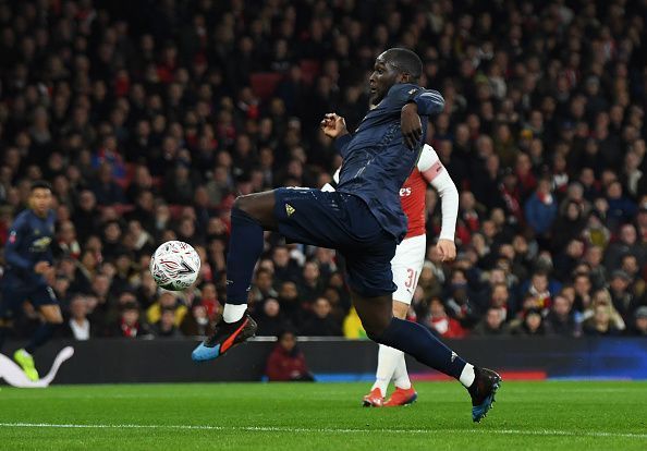 Romelu Lukaku against Arsenal