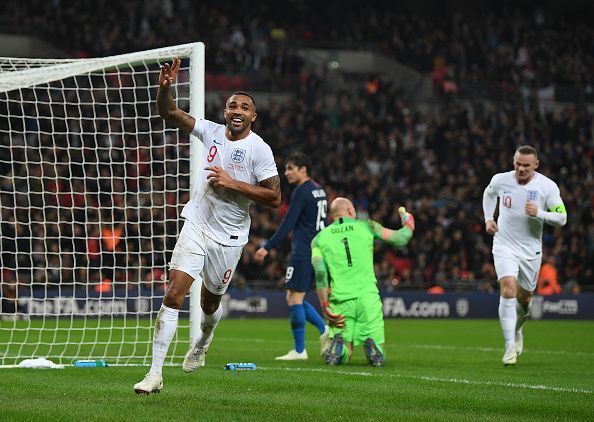 Callum Wilson scored on his England debut in the friendly against the USA