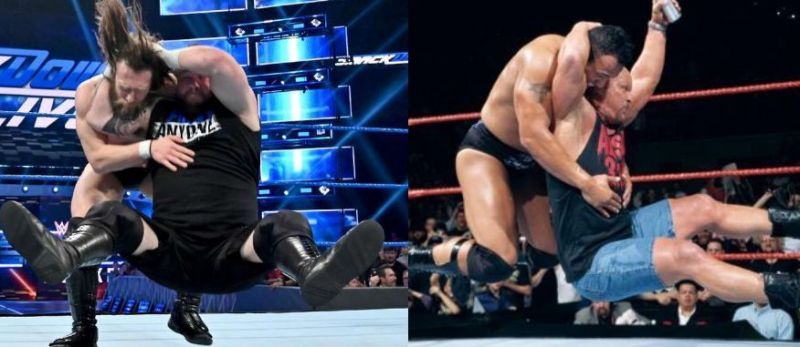 Kevin Owens performed a Stunner on Daniel Bryan - reminiscent of Steve Austin&#039;s Stunner