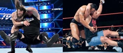 Kevin Owens performed a Stunner on Daniel Bryan - reminiscent of Steve Austin's Stunner