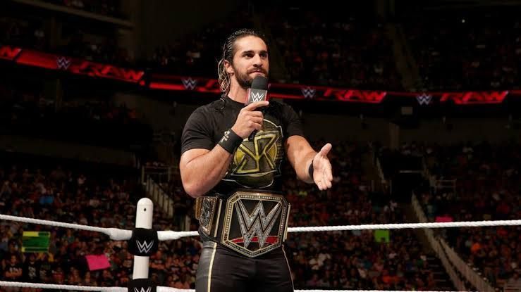 Rollins as the WWE World champion