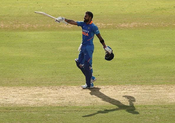 Virat Kohli celebrates century against Australia