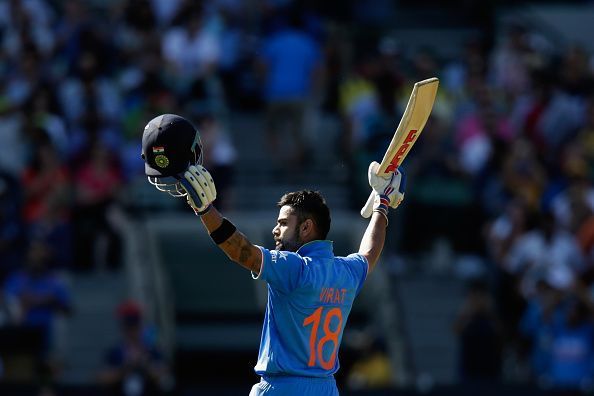 Virat Kohli celebrating yet another century