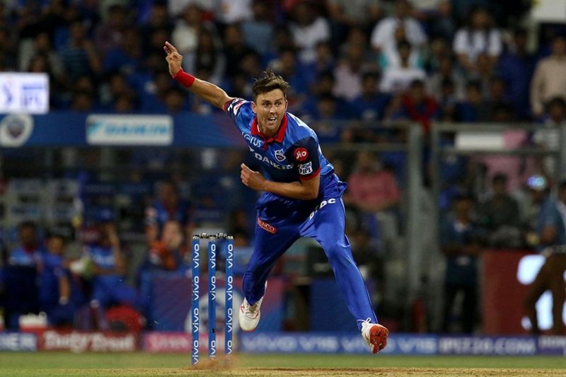Boult sends one down in in the game against MI (Image Courtesy: IPLT20)
