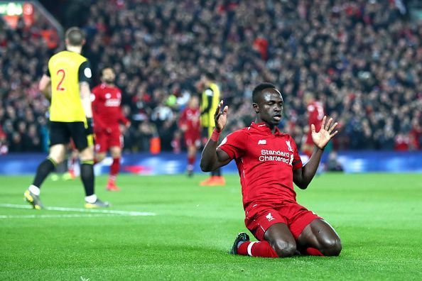 Mane scored twice in Liverpool&#039;s 5-0 win against Watford at Anfield.