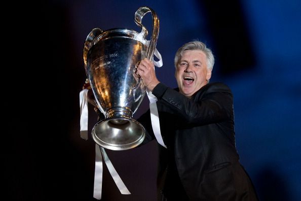 Carlo Ancelotti at the Real Madrid Victory Parade After Winning the 2014 UEFA Champions League Final