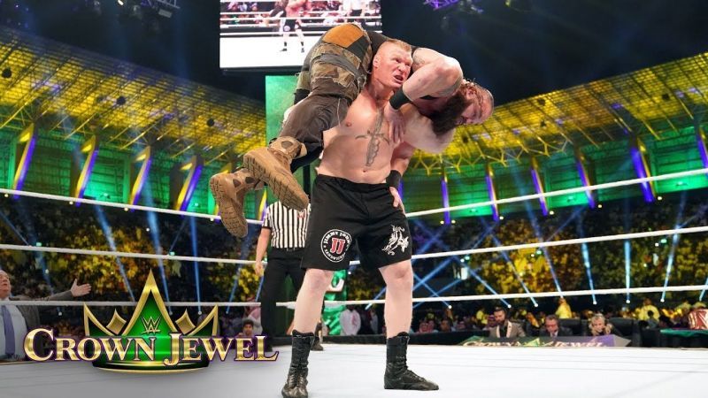 Brock Lesnar defeated Braun Strowman at Crown Jewel