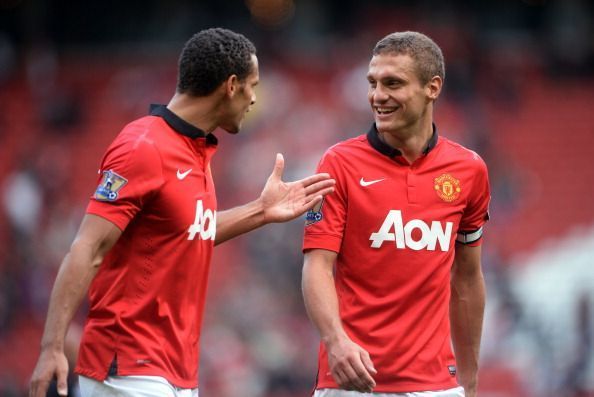 Manchester United&#039;s legendary defensive pairing of Rio Ferdinand and Nemanja Vidic