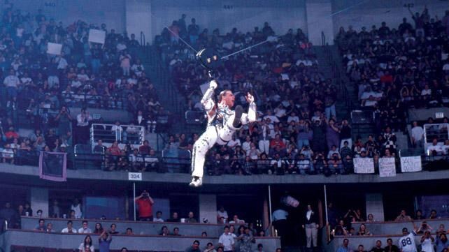 Michaels&#039; legendary entrance at WrestleMania 12
