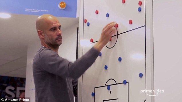 Guardiola working his tactics